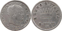 5 SOLDI 1812 M ITALY STATES Napoleon I. (1804-1814, 1815) SS