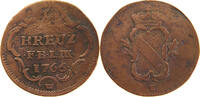 BADEN DURLACH 1/2 KREUZER Karl Friedrich 1738-1806. -
