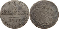 SACHSEN COBURG SAALFELD 3 KREUZER Ernst (1806-1826) -