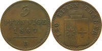 WALDECK 3 PFENNIG Georg Victor 1852-1893. -
