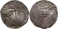 WORMS BISTUM DENAR Heinrich II. 1002-1024 Mondsichel / Kirchenfront mit Kugel -