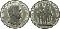 Sachsen-Weimar-Eisenach Zinnmedaille Carl Alexander 1853-1901. Einweihung des Goethe-Schiller-Denkmals in Weimar. -
