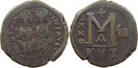 BYZANTINE EMPIRE FOLLIS Justin II and Sophia 565-578 ANNO CYZISUS FOLLIS YEAR 8 -