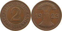 WEIMARER REPUBLIK 2 RENTENPFENNIG DOUBLE STRUCK G -