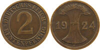 WEIMARER REPUBLIK 2 RENTENPFENNIG DOUBLE STRUCK DATE -