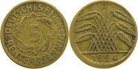 2 RENTENPFENNIG 1924 D WEIMARER REPUBLIK DEZENTRIERT SS