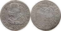 HAUS HABSBURG 3 KREUZER Erzherzog Sigismund Franz 1663-1665 -