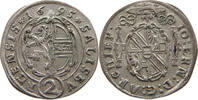 SALZBURG ERZBISTUM 2 KREUZER Johann Ernst von Thun und Hohenstein, 1687-1709 -
