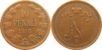 FINLAND 10 PENNIÄ Nikolaus II. (1894-1917) -