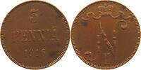 FINLAND 5 PENNIÄ Nikolaus II. (1894-1917) -