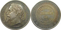 FRANCE MEDAILLE NAPOLEON III PONSCARME EXPOSITION COLLECTIVE DE TOURCOING 1867 -