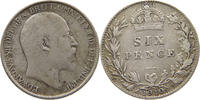 GREAT BRITAIN SIXPENCE 1910 Edward VII. (1901 - 1910) SS