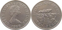 JERSEY 10 PENCE Elizabeth II. (1952-2022) -