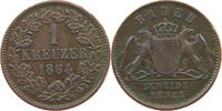 BADEN DURLACH KREUZER Friedrich I. Großherzog (1852-1907) -