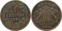 BADEN DURLACH KREUZER Friedrich I. Großherzog (1852-1907) -