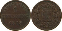 BAYERN PFENNIG Maximilian II. Joseph (1848-1864) OVERSTRUCK -