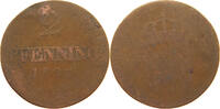 BAYERN 2 PFENNIG Maximilian I. Joseph 1806-1825. -