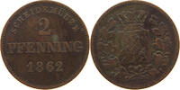 BAYERN 2 PFENNIG Maximilian II. Joseph (1848-1864) -
