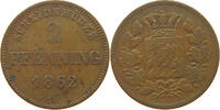 BAYERN 2 PFENNIG Maximilian II. Joseph (1848-1864) -