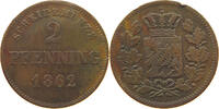 BAYERN 2 PFENNIG Maximilian II. Joseph (1848-1864) -