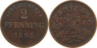 BAYERN 2 PFENNIG Maximilian II. Joseph (1848-1864) -