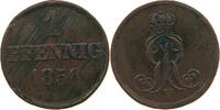 BRAUNSCHWEIG CALENBERG HANNOVER PFENNIG Georg V. 1851-1866. -