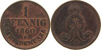 BRAUNSCHWEIG CALENBERG HANNOVER PFENNIG Georg V. 1851-1866. -