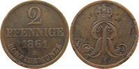 BRAUNSCHWEIG CALENBERG HANNOVER 2 PFENNIG Georg V. 1851-1866. -