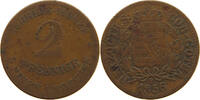 SACHSEN COBURG GOTHA 2 PFENNIG Ernst II. 1844-1893 -