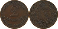 SACHSEN COBURG GOTHA 2 PFENNIG Ernst II. 1844-1893 -
