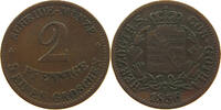 SACHSEN COBURG GOTHA 2 PFENNIG Ernst II. 1844-1893 -