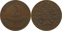 SACHSEN COBURG GOTHA 2 PFENNIG Ernst II. 1844-1893 -