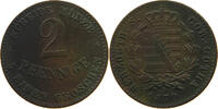 SACHSEN COBURG GOTHA 2 PFENNIG Ernst II. 1844-1893 -