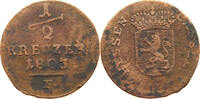 HESSEN KASSEL 1/2 KREUZER Wilhelm I. 1803-1821. -