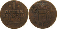 SCHAUMBURG HESSEN PFENNIG Wilhelm IX. von Hessen-Kassel 1785-1803. -