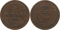 MECKLENBURG SCHWERIN 2 PFENNIG Friedrich Franz II. 1842-1883. -