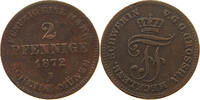 MECKLENBURG SCHWERIN 2 PFENNIG Friedrich Franz II. 1842-1883. -