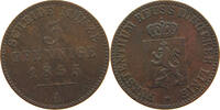 REUSS JÜNGERE LINIE ZU SCHLEIZ 3 PFENNIG Heinrich LXVII. 1854-1867. -