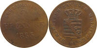 SACHSEN MEININGEN 2 PFENNIG Bernhard Erich Freund 1803-1866. -