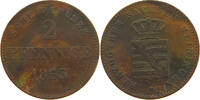 SACHSEN MEININGEN 2 PFENNIG Bernhard Erich Freund 1803-1866. -