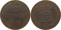 SACHSEN MEININGEN 2 PFENNIG Bernhard Erich Freund 1803-1866. -
