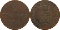 SACHSEN MEININGEN 2 PFENNIG Georg II. (1866-1914) -