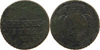 SACHSEN ALBERTINISCHE LINIE PFENNIG Friedrich August III. 1763-1806. -