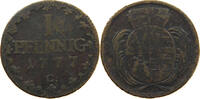 SACHSEN ALBERTINISCHE LINIE PFENNIG Friedrich August III. 1763-1806. -