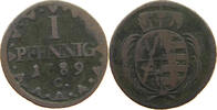SACHSEN ALBERTINISCHE LINIE PFENNIG Friedrich August III. 1763-1806. -
