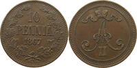 Finland 10 Pennia Alexander II. von Russland 1855-1881 -