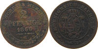 SACHSEN ALBERTINISCHE LINIE 2 PFENNIG Johann (1854-1873) -