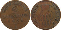SCHAUMBURG LIPPE 2 PFENNIG Georg Wilhelm 1807-1860 -