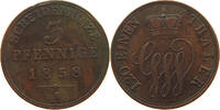 SCHAUMBURG LIPPE 3 PFENNIG Georg Wilhelm 1807-1860 -