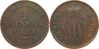 SCHAUMBURG LIPPE 4 PFENNIG Georg Wilhelm 1807-1860 -